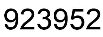 Number 923952 black image