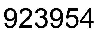 Number 923954 black image