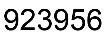 Number 923956 black image
