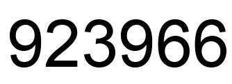 Número 923966 imagen negro