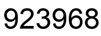 Número 923968 imagen negro