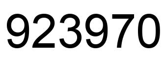 Número 923970 imagen negro