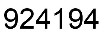 Number 924194 black image