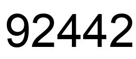 Number 92442 black image
