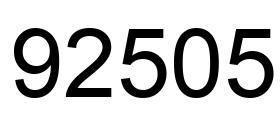 Number 92505 black image