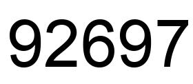 Number 92697 black image
