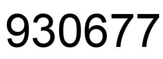 Number 930677 black image