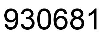 Number 930681 black image
