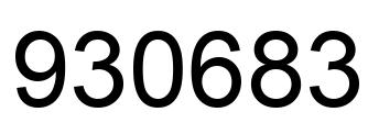 Número 930683 imagen negro