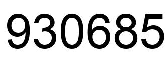Número 930685 imagen negro