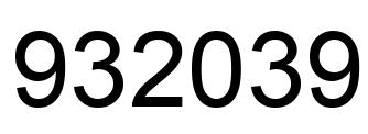 Número 932039 imagen negro