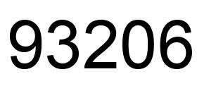 Number 93206 black image