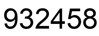 Number 932458 black image