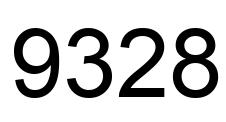 Number 9328 black image
