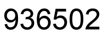 Number 936502 black image