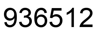 Number 936512 black image