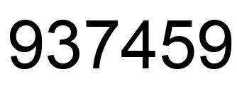 Number 937459 black image