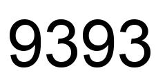 Number 9393 black image