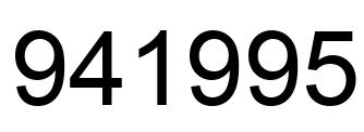 Number 941995 black image