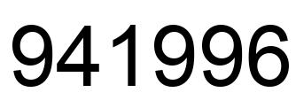 Number 941996 black image