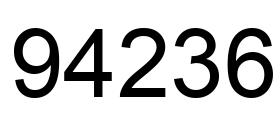 Number 94236 black image