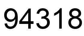 Number 94318 black image