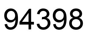 Number 94398 black image