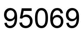 Number 95069 black image