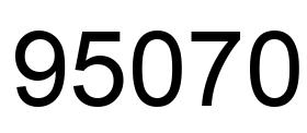 Number 95070 black image