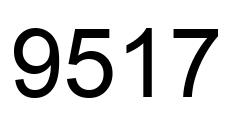 Number 9517 black image