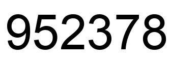 Number 952378 black image