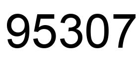 Number 95307 black image