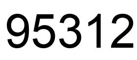 Number 95312 black image