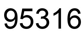 Número 95316 imagen negro