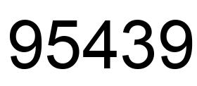 Number 95439 black image