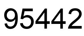 Number 95442 black image