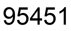 Number 95451 black image
