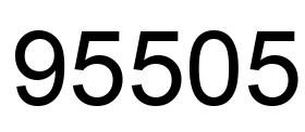 Number 95505 black image