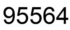 Number 95564 black image