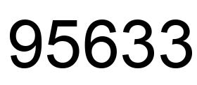 Number 95633 black image