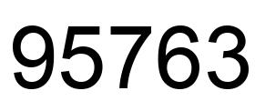 Number 95763 black image