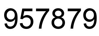 Number 957879 black image