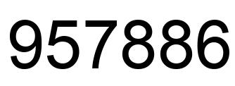 Number 957886 black image