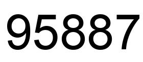 Number 95887 black image