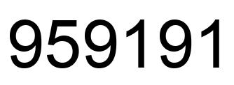 Number 959191 black image
