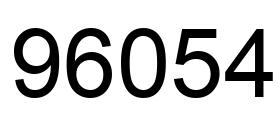 Number 96054 black image