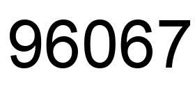 Number 96067 black image