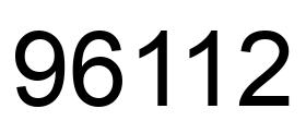 Número 96112 imagen negro