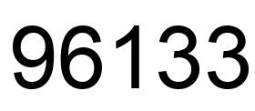 Número 96133 imagen negro