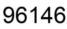 Número 96146 imagen negro